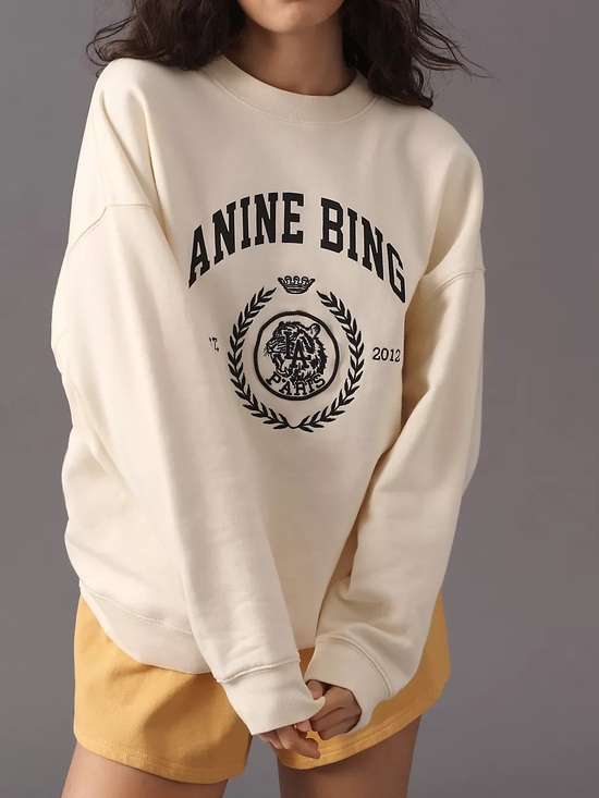 Anine Bing Tops - NWT Anine Bing Miles Collegiate Sweatshirt Size Large